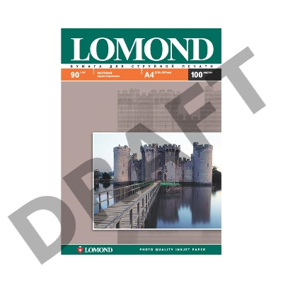 Фотобумага LOMOND Односторонняя Матовая  A4/90/100л.   