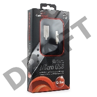 Кабель USB 2.0 Cablexpert CC-P-mUSB02Bk-0.5M, AM/microB, серия Platinum, длина 0.5м, черный, блистер