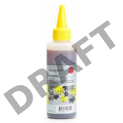 Чернила Cactus CS-I-CL511Y желтый (100мл) Canon PIXMA MP240/MP250/MP260/MP270/MP480