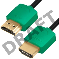 Greenconnect Кабель SLIM 1.5m HDMI 2.0, зеленые коннекторы Slim, OD3.8mm, HDR 4:2:2, Ultra HD, 4K 60 fps 60Hz, 3D, AUDIO, 18.0 Гбит/с, 32/32 AWG, GCR-51581 Greenconnect Кабель SLIM 1.5m HDMI 2.0, зеленые коннекторы Slim, OD3.8mm, HDR 4:2:2, Ultra HD, 4K 6