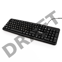 Клавиатура Gembird KB-8320U-Ru_Lat-BL, черный, USB, кнопка переключения RU/LAT,104 клавиши