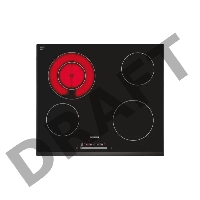 Встраиваемая электрическая варочная поверхность SIEMENS ET651NF17Q IQ300 60см односторонний файсет 4 зоны быстрого нагрева 5КВт 17 ступ.регулировки