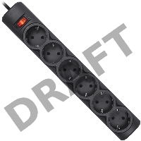 Сетевой фильтр Defender DFS 155 / 6 розеток / чёрный / 5.0 м