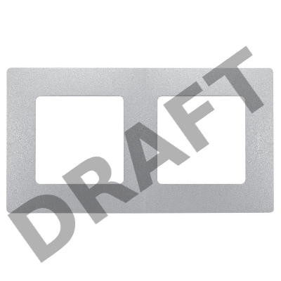 Рамка ETIKA  2 поста алюминий ETIKA Рамка 2 поста алюминий