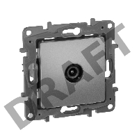 Розетка TV проходная 15дБ, алюм.