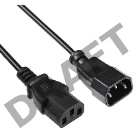 Кабель-удлинитель питания Buro AN23-1008-5 IEC320-C13/IEC320-C14 5м