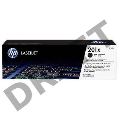 Тонер Картридж HP 201X CF400X черный для HP CLJ Pro M252/M277 (2800стр.)