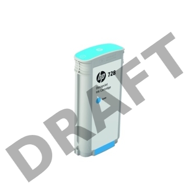 Картридж HP 728 с голубыми чернилами для принтеров Designjet, 130 мл