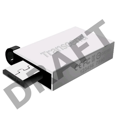 Флеш Диск Transcend 32Gb On-the-Go (OTG) TS32GJF380S USB2.0 серебристый