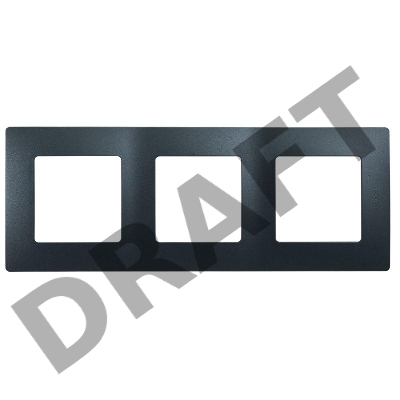 Рамка 3поста цвет антрацит ETIKA Рамка 3поста цвет антрацит