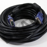 Кабель VCOM VVG6448-20M(C) Кабель монитор-SVGA card (15M-15M) 20м 2 фильтра    