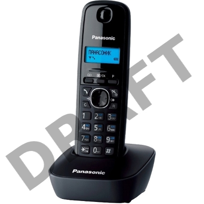 Телефон Panasonic KX-TG1611RUH (серый) {АОН, Caller ID,12 мелодий звонка,подсветка дисплея,поиск трубки}