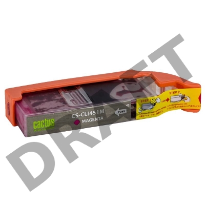 Картридж струйный Cactus CS-CLI451M пурпурный для Canon MG 6340/5440/IP7240 (9,8ml)