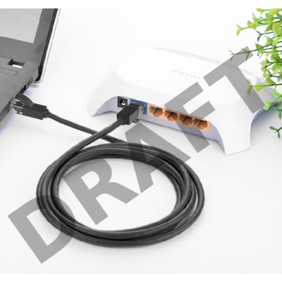 Патч-корд Greenconnect Патч-корд UTP прямой 40m AWG24 кат.5е,  RJ45,  медь, литой (Черный), пластик пакет (GCR-LNC06-40.0m)