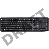 Клавиатура ExeGate EX279938RUS LY-331L2, <USB, шнур 2,2м, черная,  104кл, Enter большой>, Color box