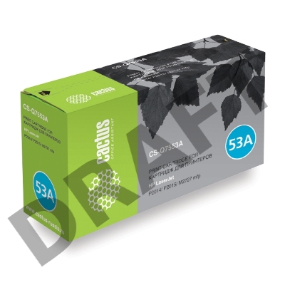 Тонер Картридж Cactus CS-Q7553AS черный для HP P2014/P2015/M2727 (3000стр.)