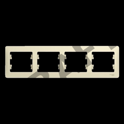 Рамка 4-м Glossa горизонт. беж. SchE GSL000204