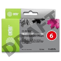 Картридж струйный Cactus CS-BCI6M пурпурный для Canon S800 S820 S900 S9000 i550 i560 (12ml)