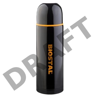 Термос БИОСТАЛЬ Спорт NBP-1000C  1,0 л.(Объем 1,0л. Крышка без кнопки, узкая горловина Корпус - нерж. сталь, окражен. черн. цвет. глянцевый)