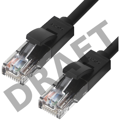 Патч-корд Greenconnect Патч-корд UTP прямой 7.5 m AWG24 кат.5е,  RJ45,  медь, литой (Черный), пластик пакет (GCR-LNC06-7.5m)