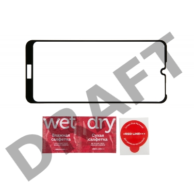 Защитное стекло для экрана Redline черный для Huawei Honor 8A 1шт. (УТ000017075)