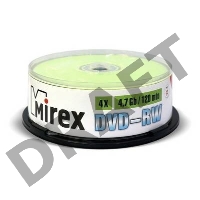 Диск DVD-RW Mirex 4.7 Gb, 4x, Cake Box (25), (25/300)