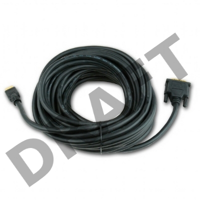 Кабель HDMI-DVI Gembird, 7.5м, 19M/19M, single link, черный, позол.разъемы,экран CC-HDMI-DVI-7.5MC
