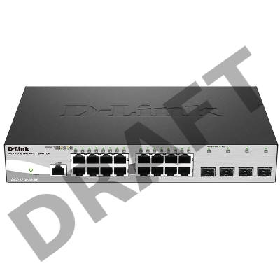 Сетевое оборудование D-Link DGS-1210-20/ME/A1A Управляемый коммутатор 2 уровня с 16 портами 10/100/1000Base-T и 4 портами 1000Base-X SFP