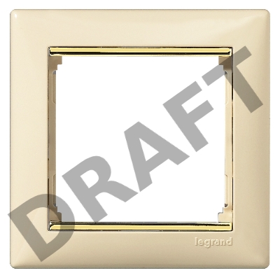 Рамка 1п Сл.кость/Зол. Valena 