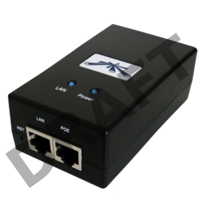 Сетевое оборудование UBIQUITI POE-24-12W(EU) блок питания с PoE, 220 VAC -> 12VDC, 0,5A - для абонентов