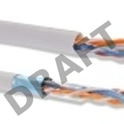 Кабель связи ITK витая пара U/UTP, кат.5E, 4 пары 24AWG solid, 305м, LSZH, серый