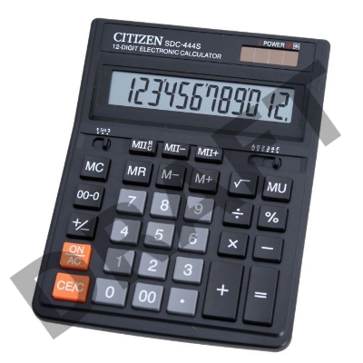 Калькулятор бухгалтерский Citizen SDC-444S черный 12-разр.