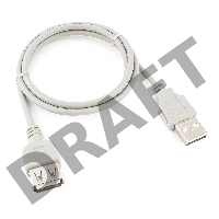Кабель Gembird CC-USB2-AMAF-75CM/300 USB 2.0  0.75м AM/AF , пакет 