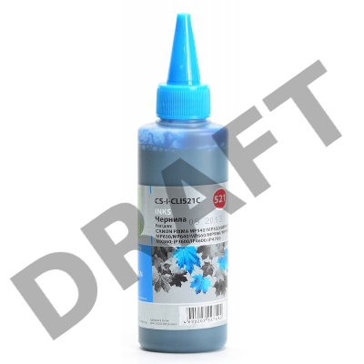Чернила Cactus CS-I-CLI521C голубой (100мл) CANON PIXMA MP540/MP550/MP620/MP630/MP640/MP660