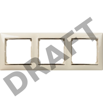 Электроустановочные изделия Legrand Legrand 774153 Рамка 3п Сл.кость/Зол Valena