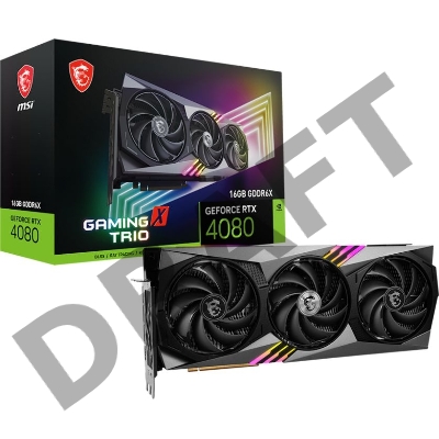 Видеокарта MSI RTX4080 16GB GAMING X TRIO PCI-E 4.0 16384Mb 256 GDDR6X 2595/22400 HDMIx1 DPx3 HDCP Ret