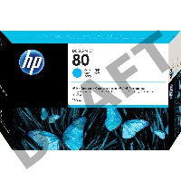 Картридж струйный HP №80 C4846A голубой для HP DJ 1050/1055