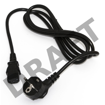 Кабель питания компьютера Hyperline PWC-IEC13-SHM-3.0-BK (Shucko+C13) (3x0.75), 3 м