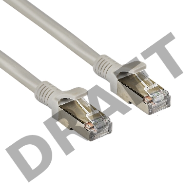 Патч-корд Exegate FTP-RJ45-RJ45-C5e-CU-10M-GY, FTP, cat.5e, 10м, медь, серый