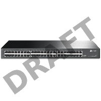 Сетевой коммутатор  TP-Link SMB TL-SG1048 Коммутатор 48-port Gigabit Switch, 1U 19-inch rack-mountable steel case