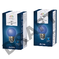 Лампа светодиодная d-45 3LED 1Вт шар E27 25лм 220В син. Neon-Night 405-113