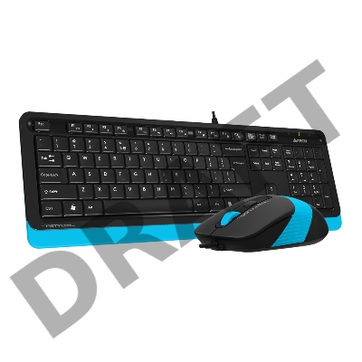 Клавиатура + мышь A4Tech Fstyler F1010 клав:черный/синий мышь:черный/синий USB Multimedia