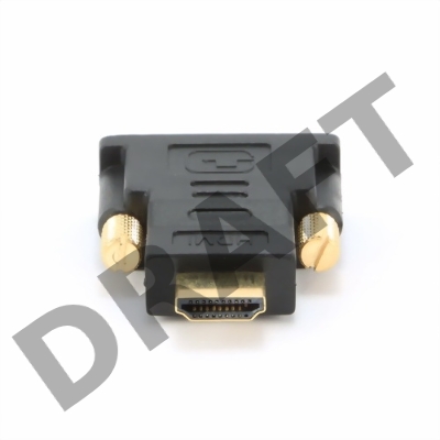 Переходник Gembird/Cablexpert Переходник HDMI-DVI  19M/19M(папа-папа), золотые разъемы  A-HDMI-DVI-1