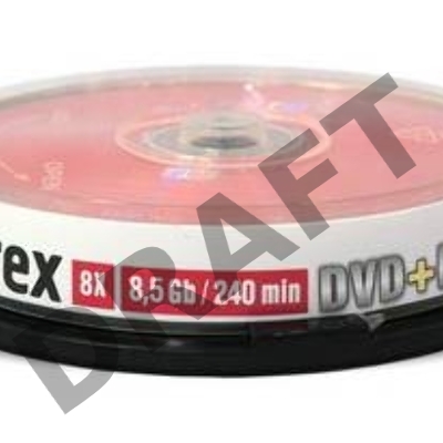 Диск DVD+R Mirex 8.5 Gb, 8x, Cake Box (10), Dual Layer (10/300)