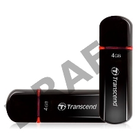 Флеш Диск Transcend 4GB JetFlash 600, USB 2.0, Черный/Красный