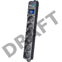 Сетевой фильтр Pilot S Max (5 euros + 1GP), 15A/3.5kVA, automatic, 7 m, graphite