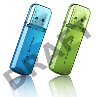 Флеш Диск Silicon Power 16Gb Helios 101 SP016GBUF2101V1N USB2.0 зеленый