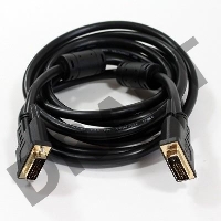 Кабель VCOM DVI<-->DVI Dual Link (25M-25M), 3m, 2 фильтра, позолоченные контакты