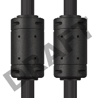 Кабель Greenconnect SVGA 15.0м чёрный, позолоченные контакты, ферритовые кольца, OD8.0mm. 15M / 15M Premium GCR-VM2VM2-15.0m, 28/28 AWG, двойной экран Greenconnect Кабель SVGA 15.0м чёрный, позолоченные контакты, ферритовые кольца, OD8.0mm. 15M / 15M Prem