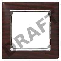 Рамка 1п ТемнДер/Сереб VLN Рамка 1п ТемнДер/Сереб VLN